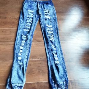 Always A Thrill Drawstring Ripped jeans